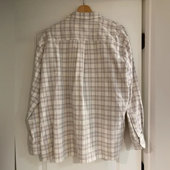 Madewell Corduroy Oversized Ex Boyfriend Shirt in Lombard Plaid Large - Picture 7 of 16